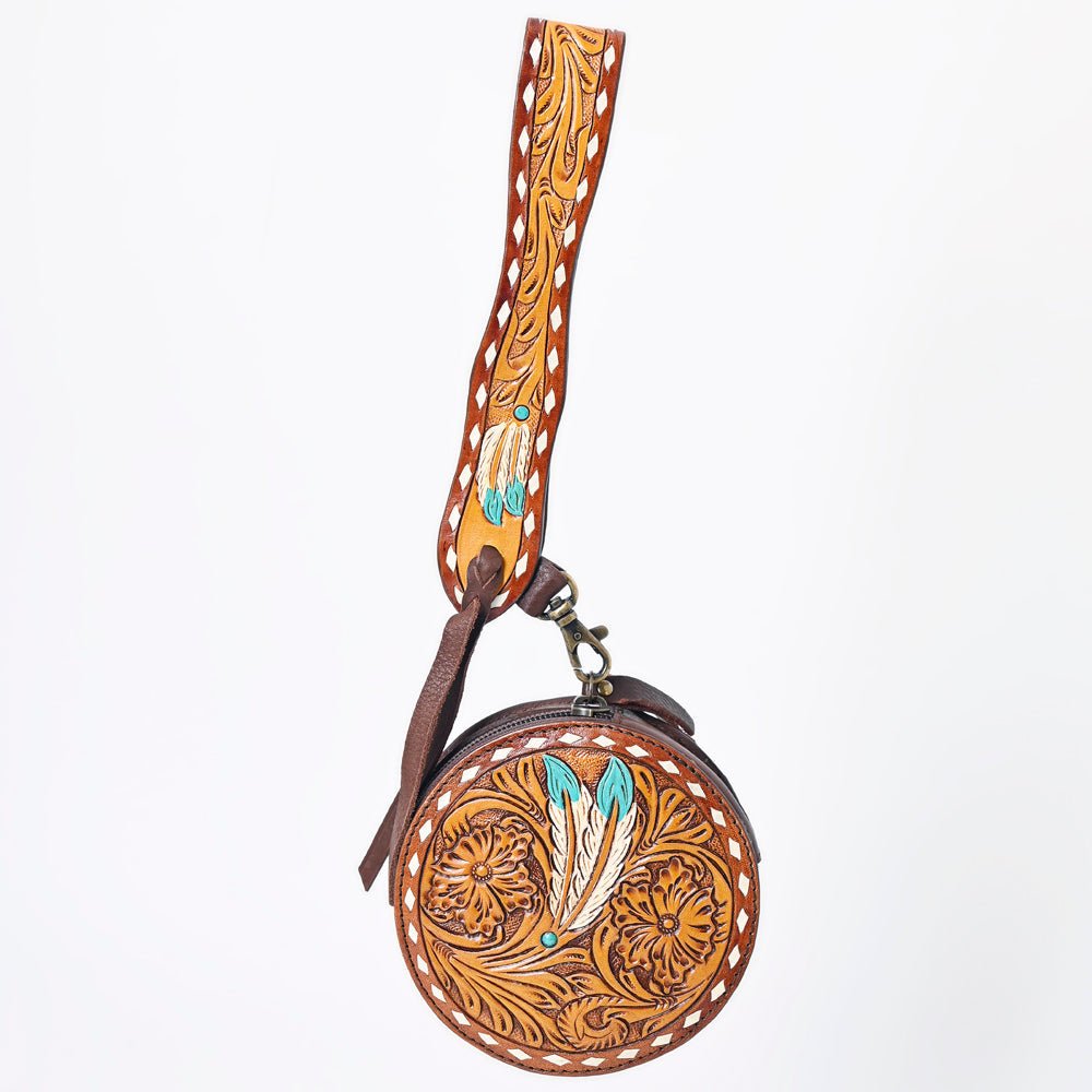 American Darling Canteen Hand Tooled Genuine Leather