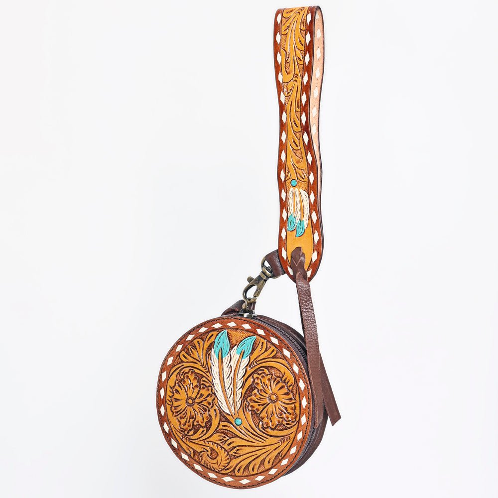 American Darling Canteen Hand Tooled Genuine Leather