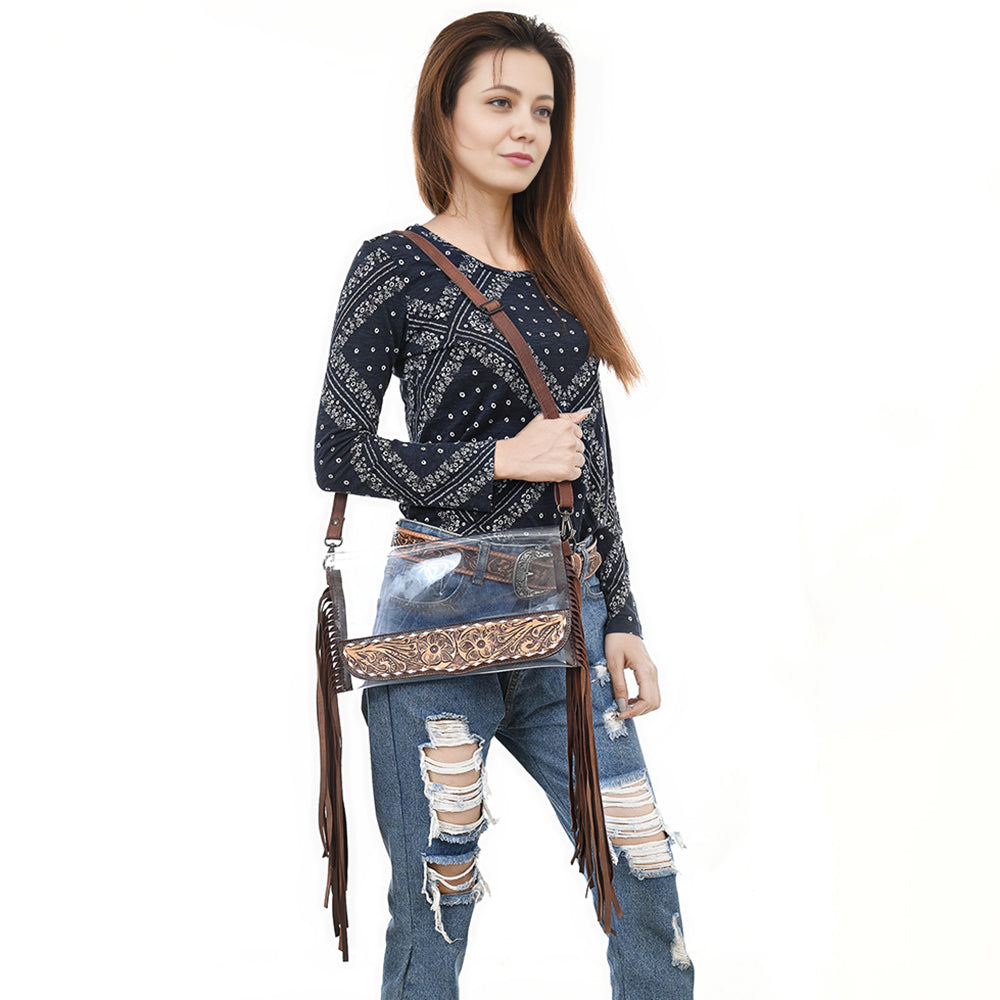 American Darling Hand-Tooled Genuine Leather Bag