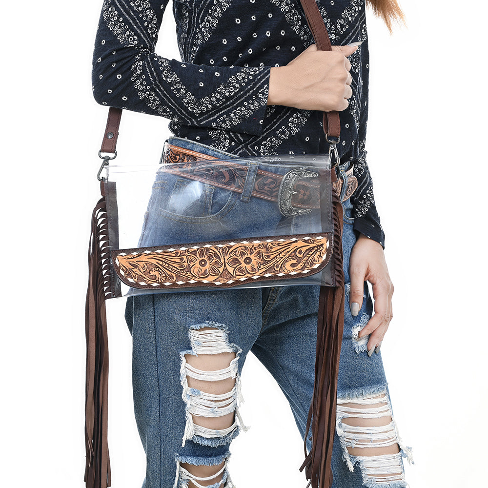 American Darling Hand-Tooled Genuine Leather Bag