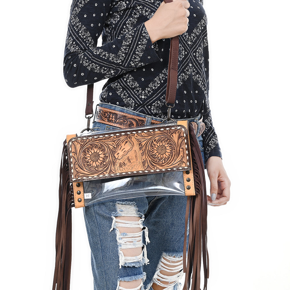 American Darling Hand-Tooled Genuine Leather Bag