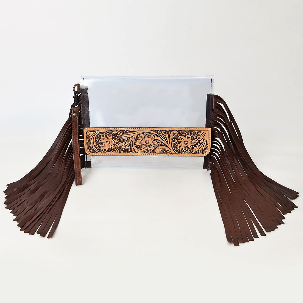 American Darling Clear bag Hand Tooled Genuine Leather Women Western Handbag Purse