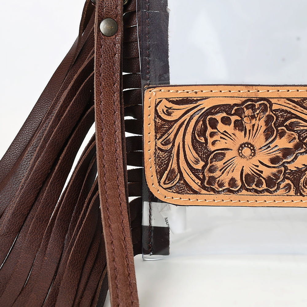 American Darling Clear bag Hand Tooled Genuine Leather Women Western Handbag Purse