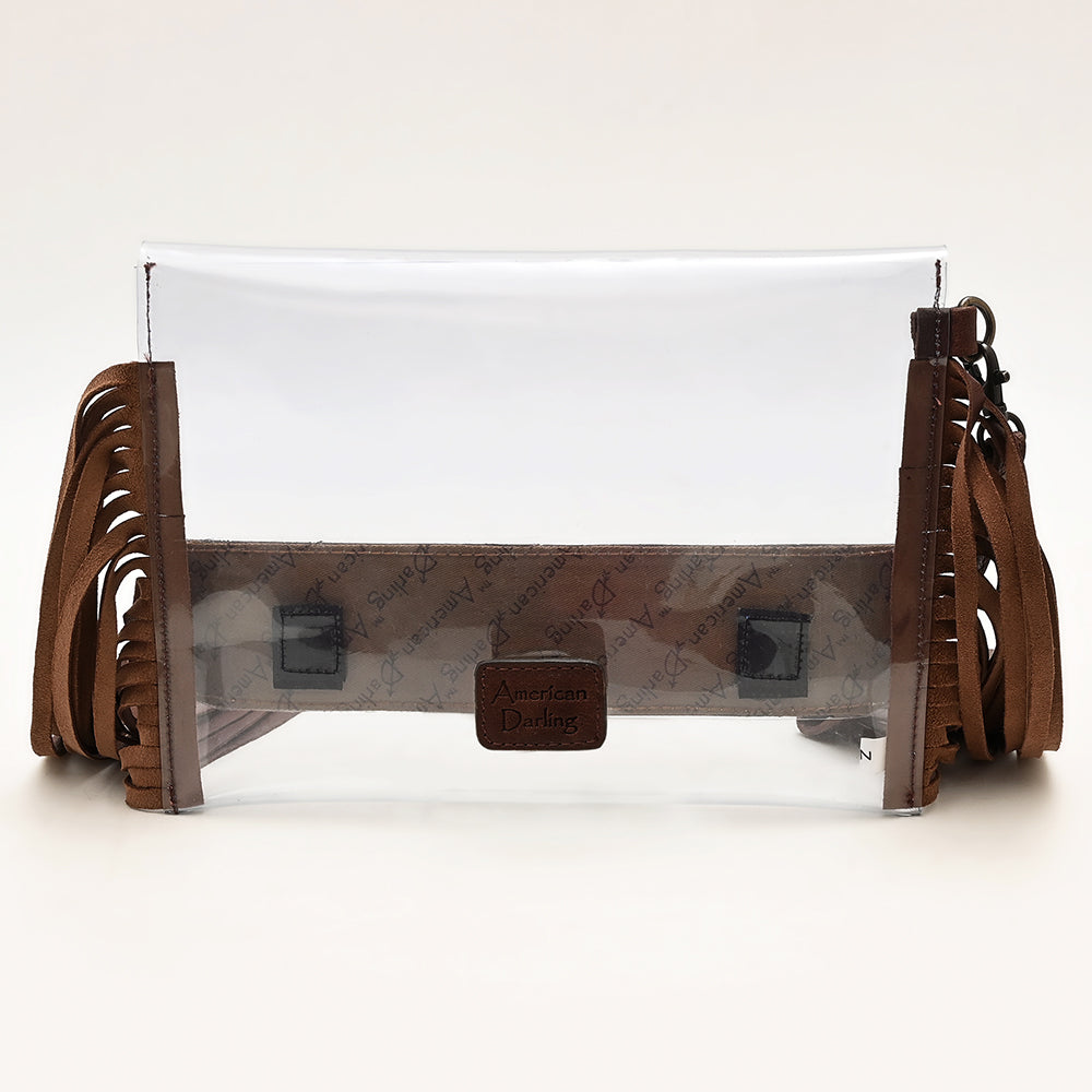 American Darling Clear bag Hand Tooled Genuine Leather Women Western Handbag Purse