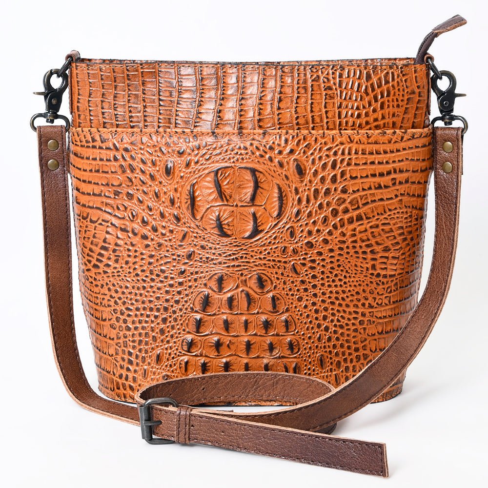 American Darling Crossbody Crocodile Embossed Genuine Leather
