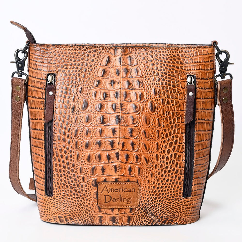 American Darling Crossbody Crocodile Embossed Genuine Leather
