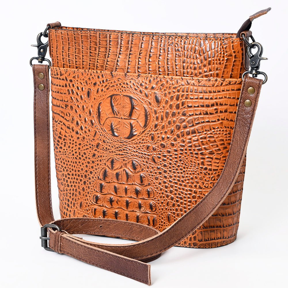 American Darling Crossbody Crocodile Embossed Genuine Leather