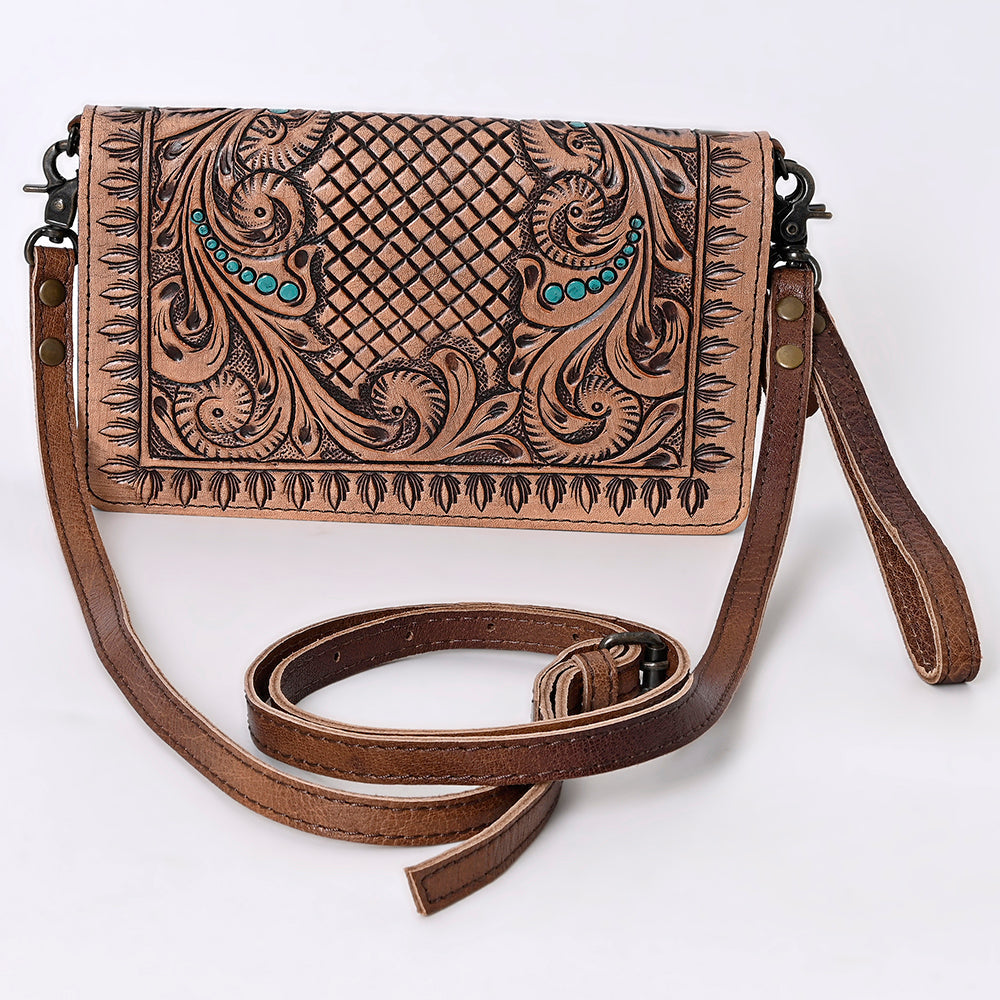 American Darling Organizer Saddle Blanket Genuine Leather Western Women Bag Handbag Purse | for Cute Travel