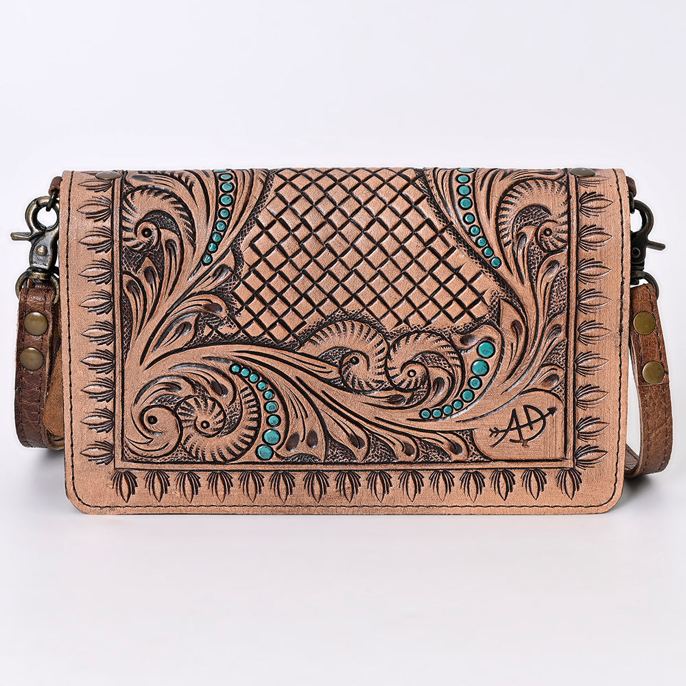American Darling Organizer Saddle Blanket Genuine Leather Western Women Bag Handbag Purse | for Cute Travel
