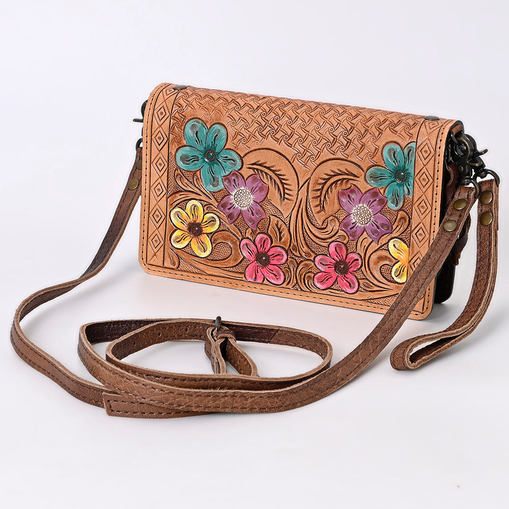 American Darling Organiser Bag Handcrafted from Crocodile Embossed Genuine Leather with YKK Zipper and Detachable Strap
