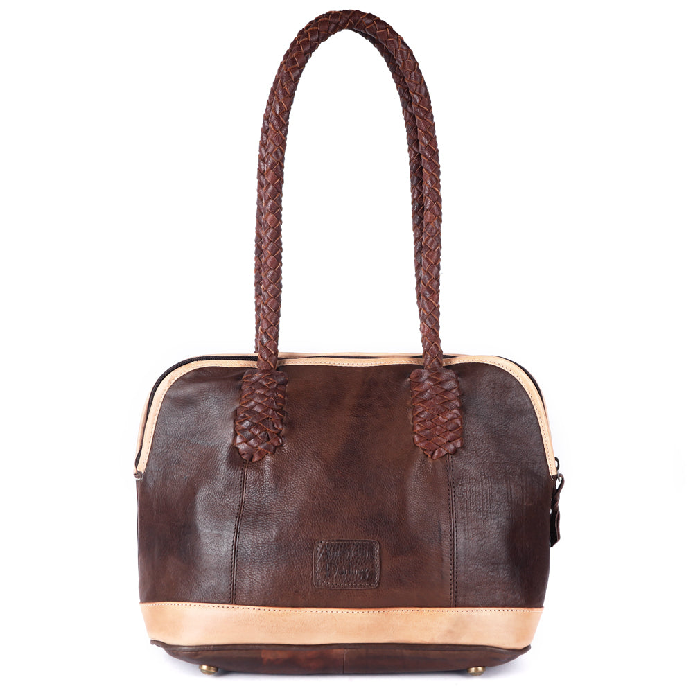 American Darling Tote Bag Western Genuine Leather Handcrafted Large Purse with Turquoise Stone, Fringes and YKK Zipper