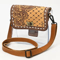 American Darling Hand-Tooled Genuine Leather Clear Bag