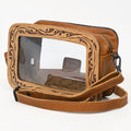 American Darling Clear Bag Hand Tooled Genuine Leather Women Western Handbag Purse