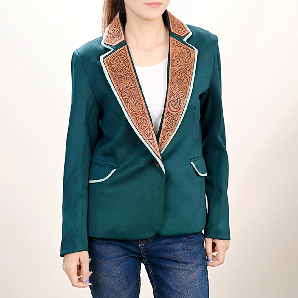 American Darling Genuine Vintage leather Women Blazer dress Shirt jacket ladies