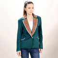 Genuine leather Hand tooled hand carved Women Blazer dress jacket