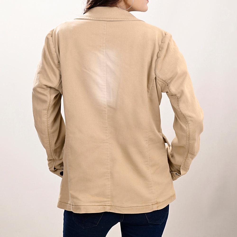 Genuine leather Hand tooled hand carved Women Blazer dress jacket