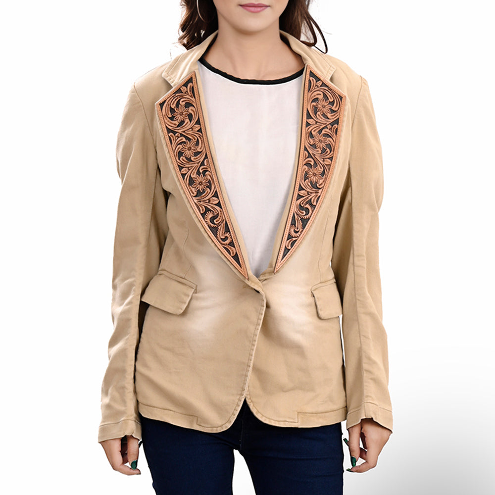 American Darling Genuine Vintage leather Women Blazer dress Shirt jacket ladies Girl|
