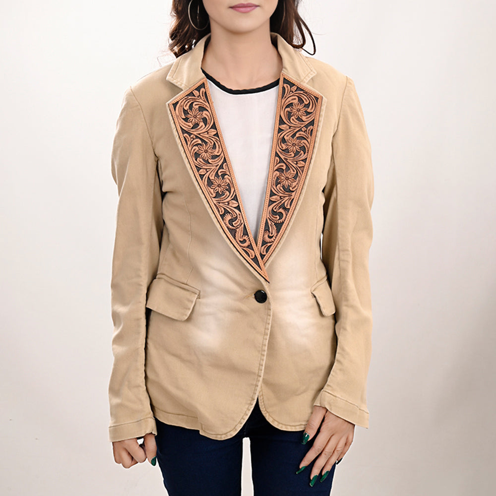 American Darling Genuine Vintage leather Women Blazer dress Shirt jacket ladies Girl|