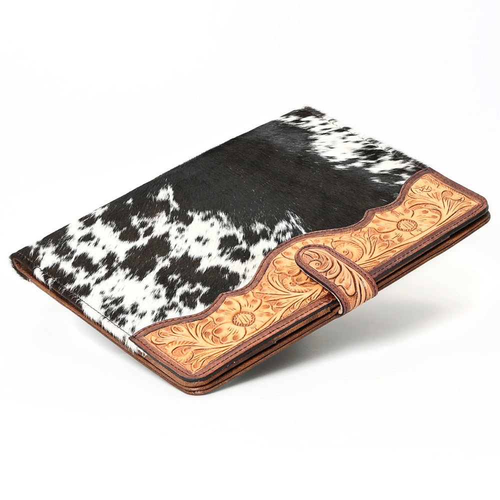 American Darling Portfolio Bag Hand Tooled Crocodile embossed Genuine Leather