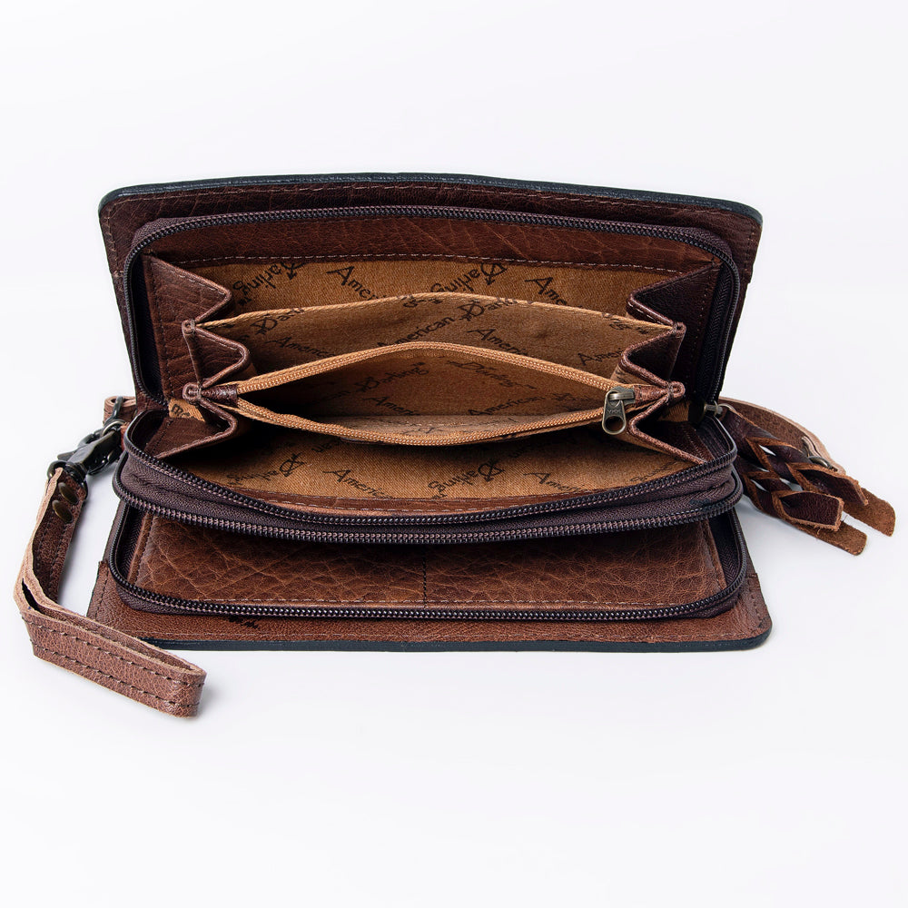 American Darling Organizer Saddle Blanket Genuine Leather Western Women Bag Handbag Purse | for Cute Travel