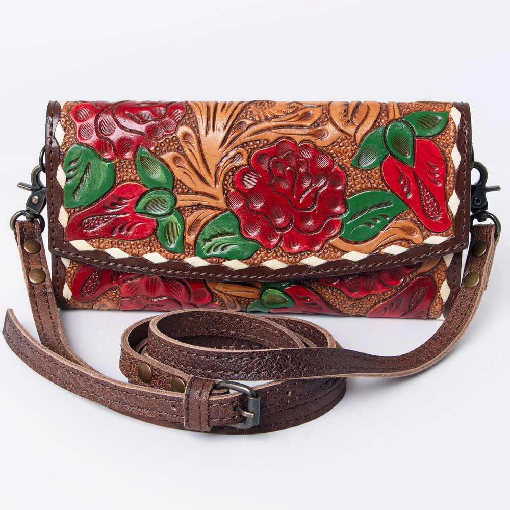 American Darling Wallet Hand Tooled Genuine Leather