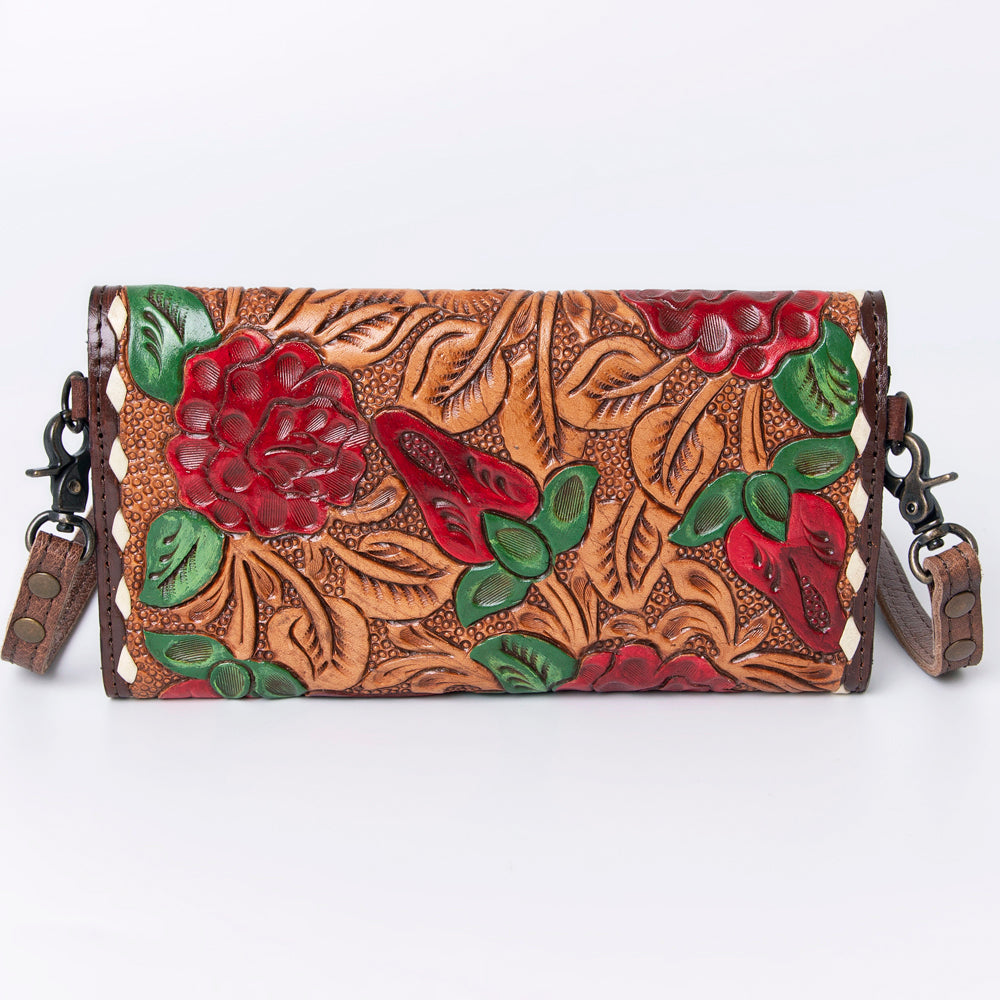 American Darling Wallet Hand Tooled Genuine Leather
