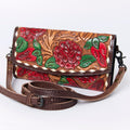 American Darling Wallet, Hand Tooled Genuine Vegetable-Tanned Leather, Western Handcrafted Tooled Crossbody Wallet for Women