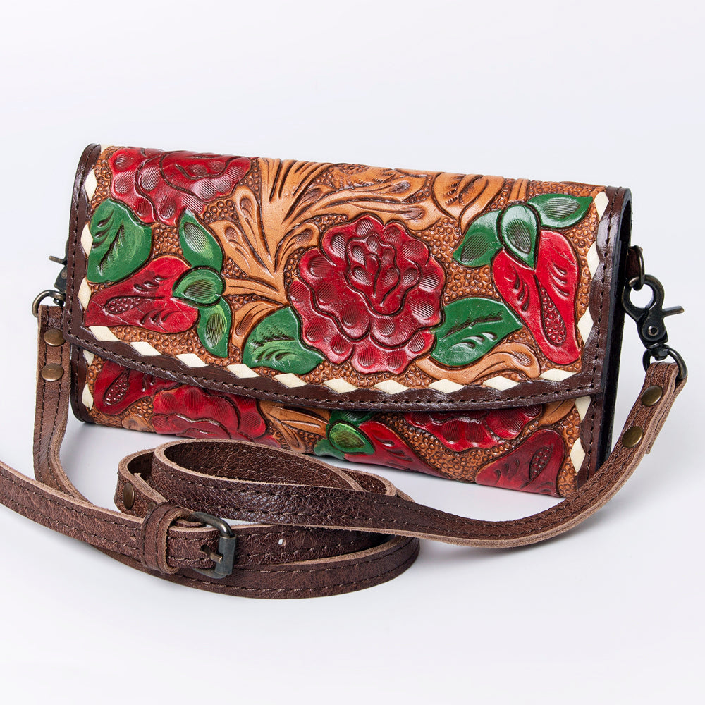 American Darling Wallet Hand Tooled Genuine Leather