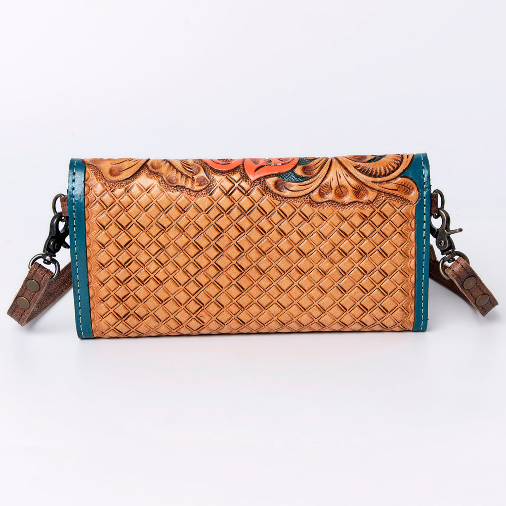 American Darling Wallet Hand Tooled Genuine Leather