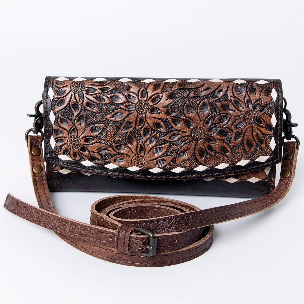 American Darling Wallet Hand Tooled Genuine Leather
