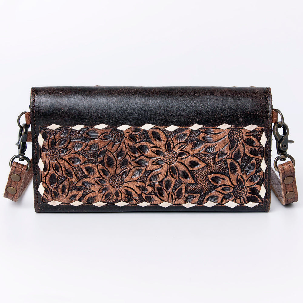 American Darling Wallet Hand Tooled Genuine Leather