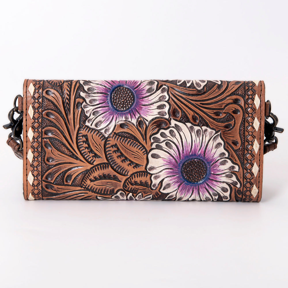 American Darling Wallet Hand Tooled Genuine Leather