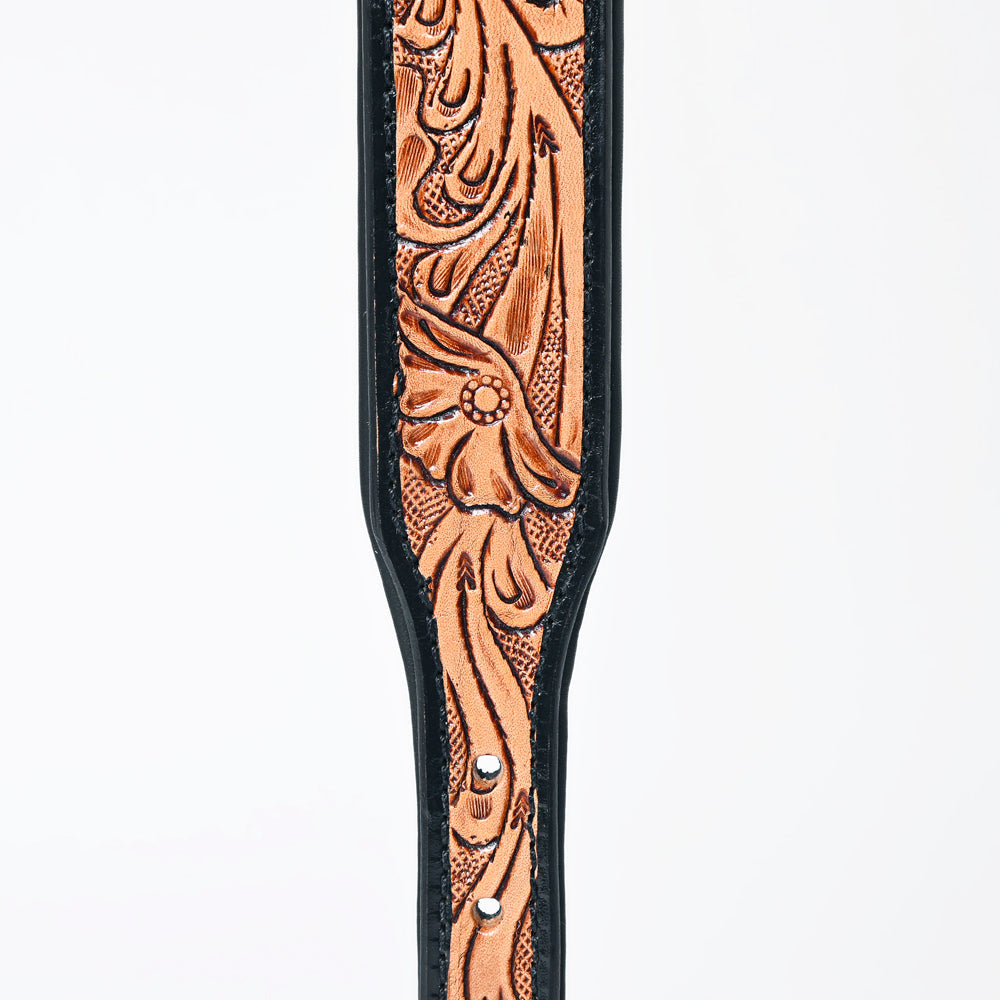 HILASON Western Genuine Leather Heavy Duty Dog Collar Floral Tooled