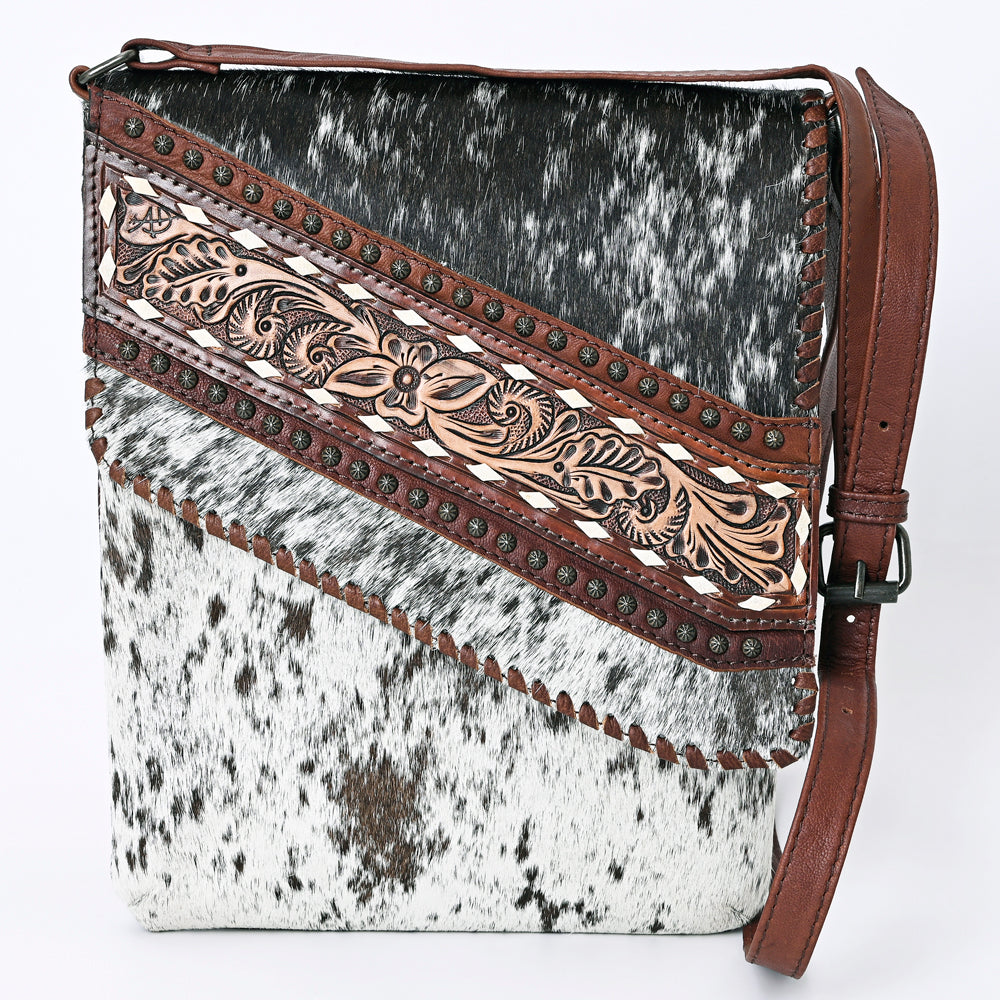 American Darling Hand-Tooled Hair-On Leather Chaps Bag