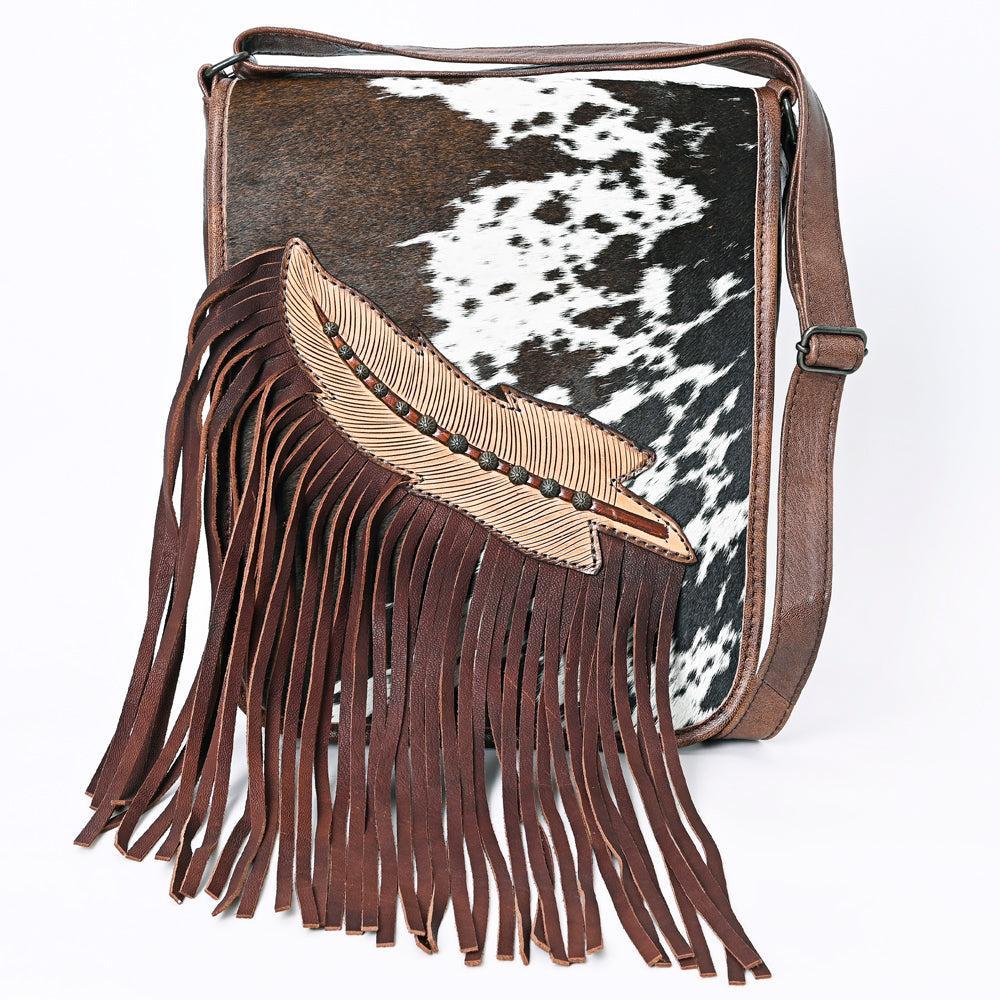 American Darling Hand-Tooled Hair-On Genuine Leather Chaps Bag