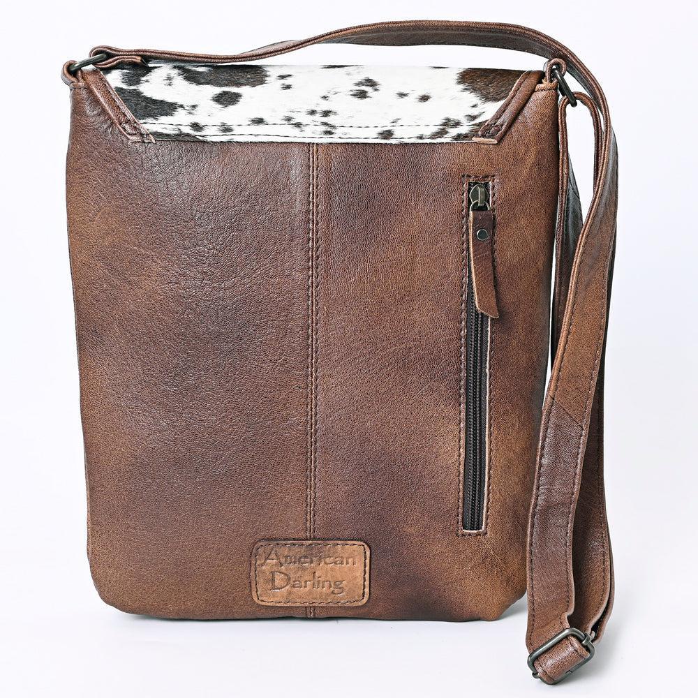 American Darling Hand-Tooled Hair-On Genuine Leather Chaps Bag