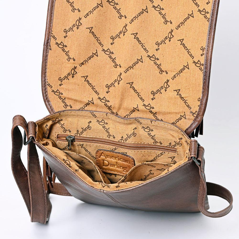 American Darling Hand-Tooled Hair-On Genuine Leather Chaps Bag