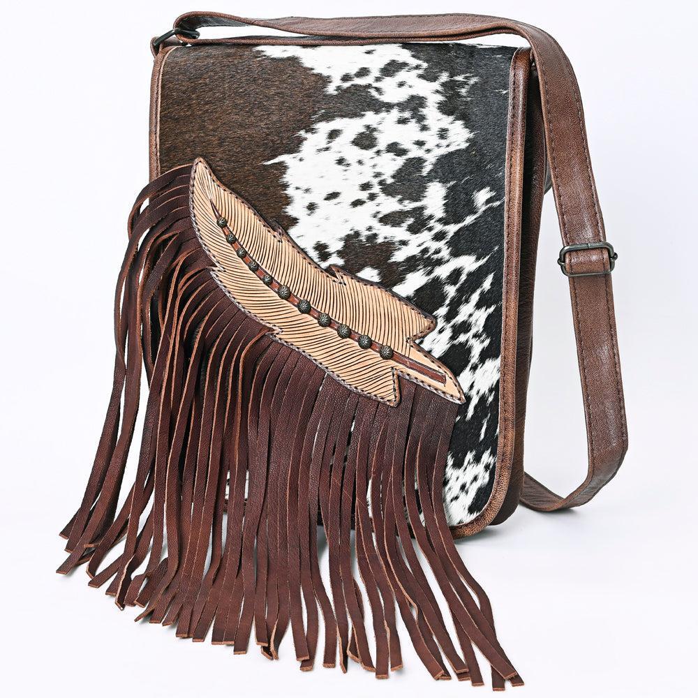 American Darling Hand-Tooled Hair-On Genuine Leather Chaps Bag