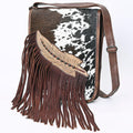 American Darling Hand-Tooled Hair-On Genuine Leather Chaps Bag