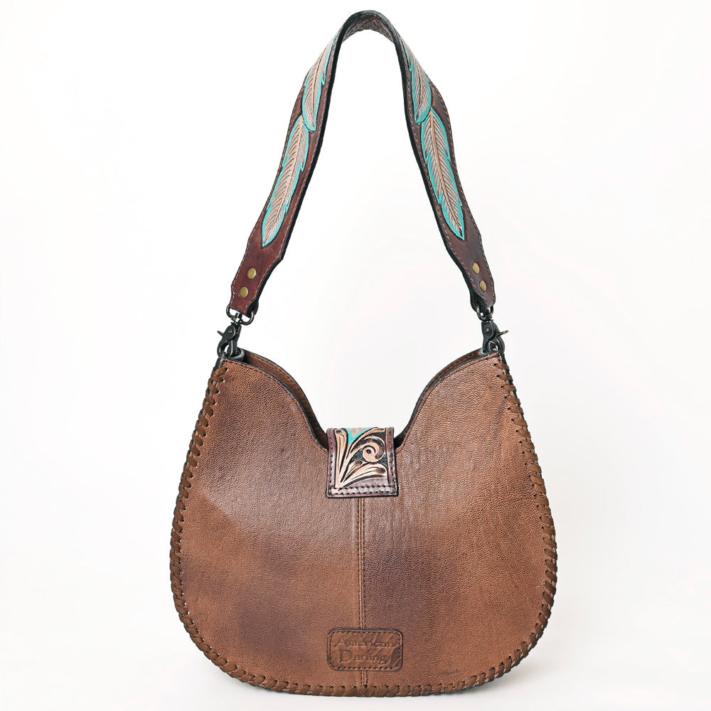American Darling Hobo Hand Tooled Hair-On Genuine Leather