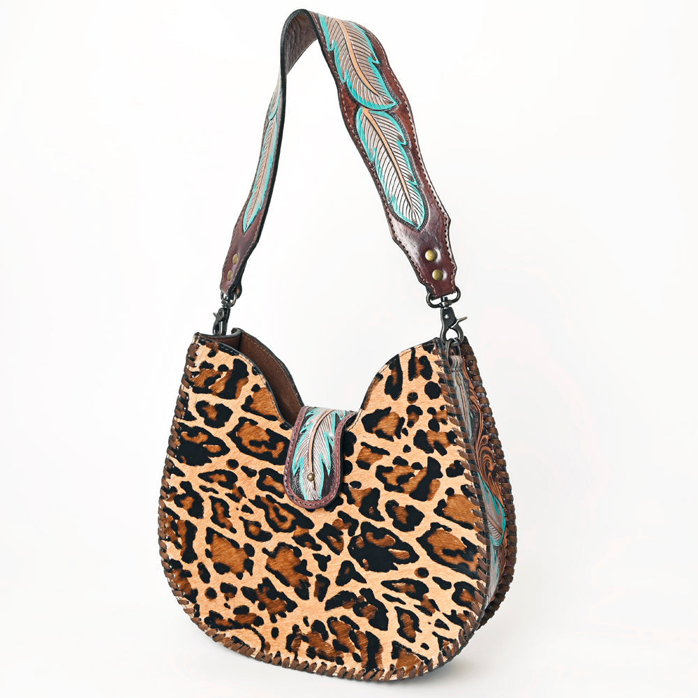 American Darling Hobo Hand Tooled Hair-On Genuine Leather