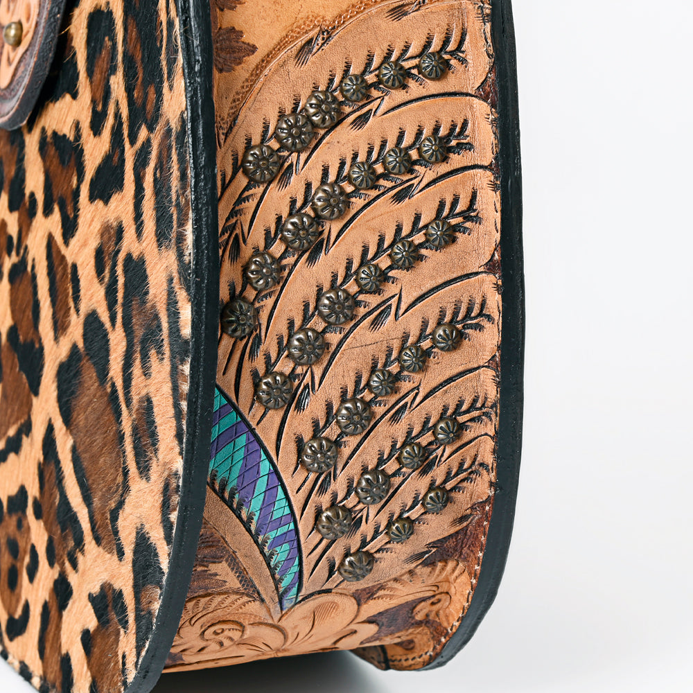 American Darling Hobo Hand Tooled Hair-On Genuine Leather