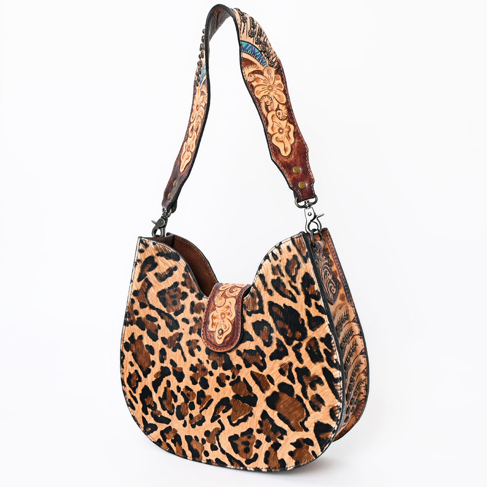 American Darling Hobo Hand Tooled Hair-On Genuine Leather