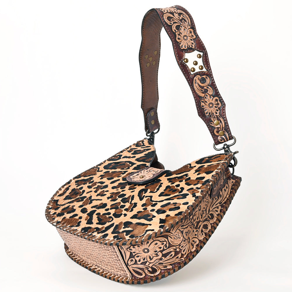 American Darling Hobo Hand Tooled Hair-On Genuine Leather