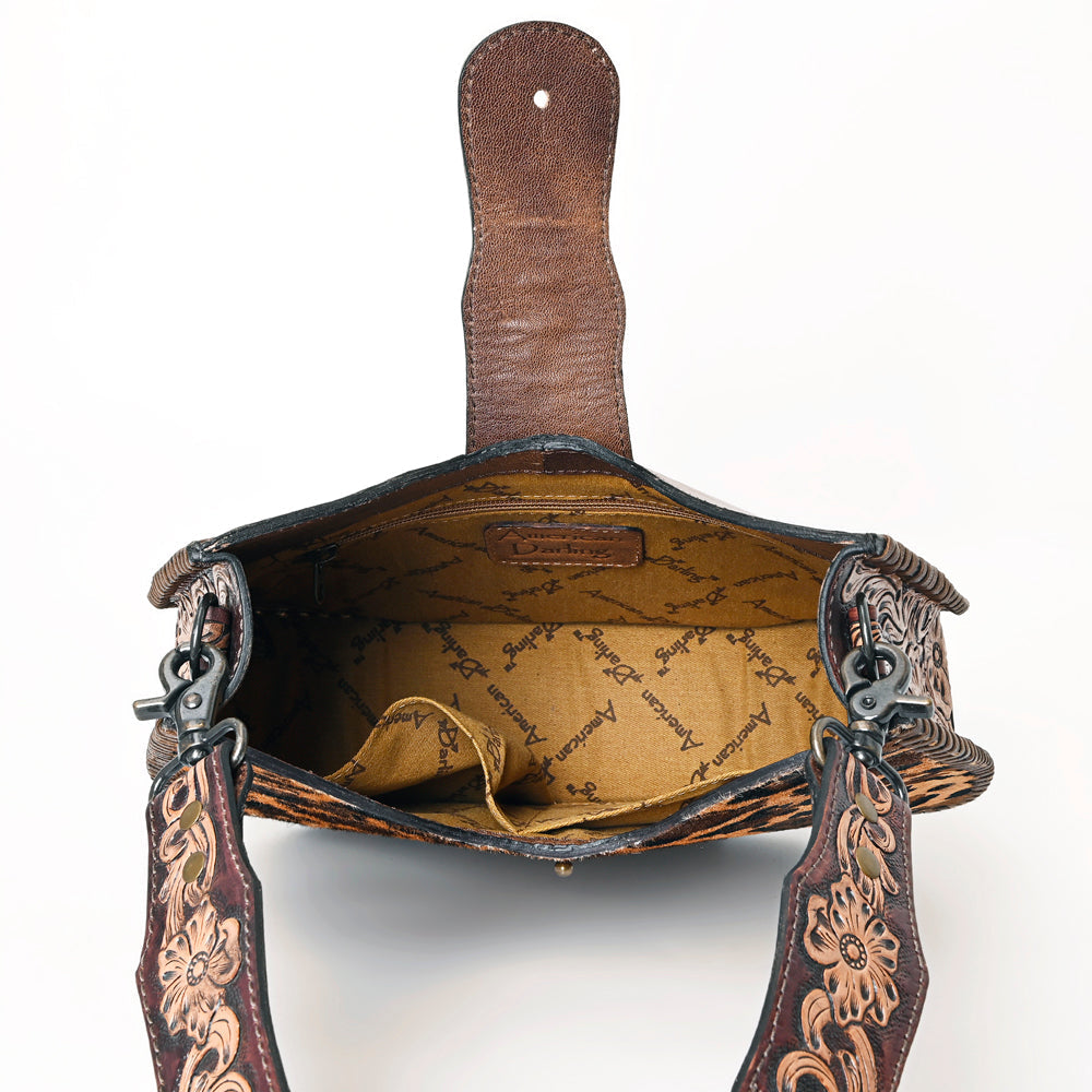 American Darling Hobo Hand Tooled Hair-On Genuine Leather