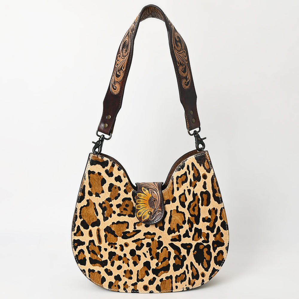 American Darling Hobo Hand Tooled Hair-On Genuine Leather