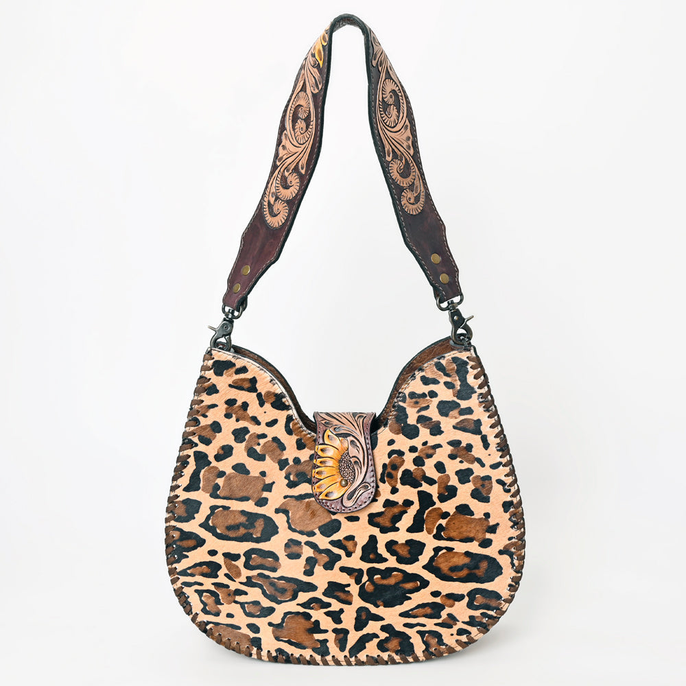 American Darling Hobo Hand Tooled Hair-On Genuine Leather