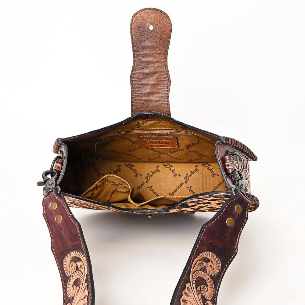 American Darling Hobo Hand Tooled Hair-On Genuine Leather
