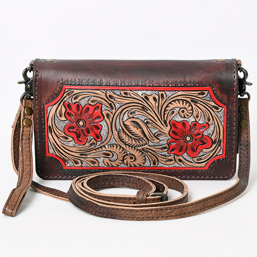 American Darling Hand-Tooled Leather Organizer Bag