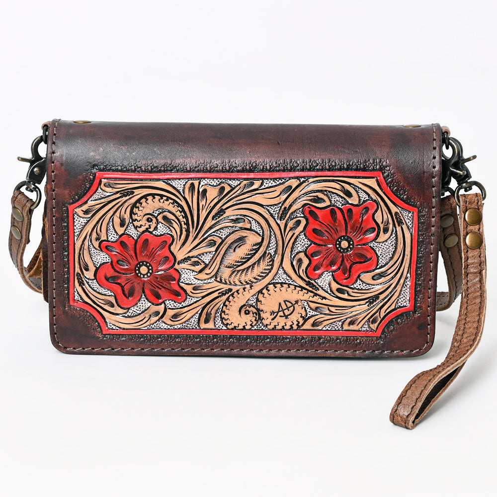 American Darling Hand-Tooled Leather Organizer Bag